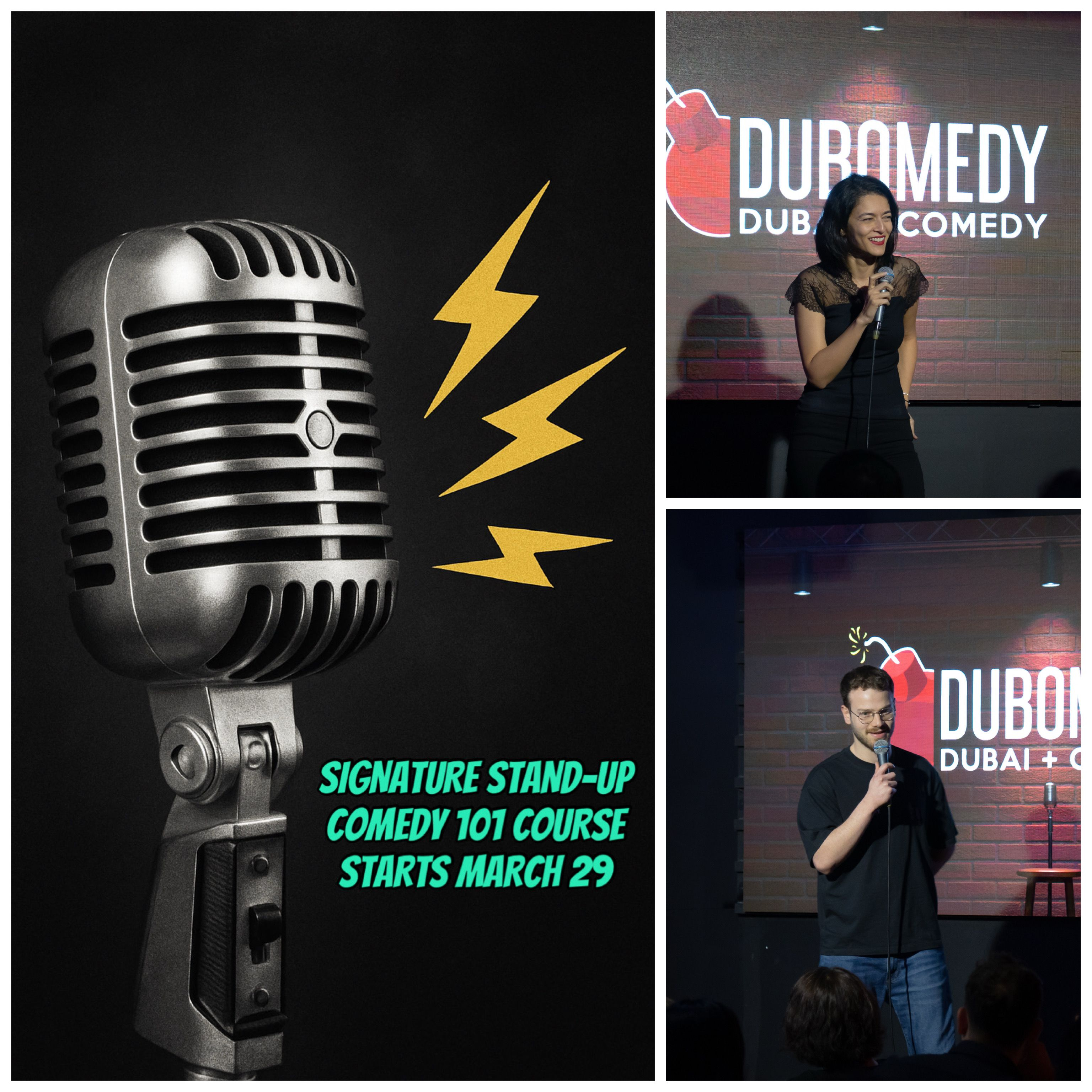 Always want to trey your hand at comedy? Be part of a community? Make others laugh? WE GOT YOU COVERED! Since 2008, our Signature Stand-up Comedy Workshops will help you achieve your coedy dreams. Next batch starts on March 29.  Learn more -> https://dubomedy.zbooni.com/